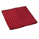 Crimson with Gold Dots by Principessa red silk pocket squares
