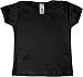 Infant Baby Rib Short Sleeve Lap Tee, Black, 18-24
