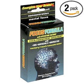 Windmill Health Products Focus Formula Brain Enhancement Supplement Caplets, 60-Count Boxes (Pack of 2)