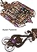 Ivenf Large Size Clouds & Castle Vintage Style Foldable Make-Up Metal Hand Mirror, Basso-Relievo Castle Pattern, Bronze & Pink