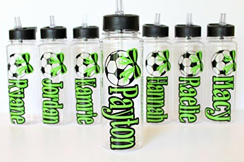 Pack of 18 Personalized Soccer Water Bottles
