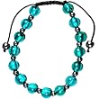 Aqua Azure Shamballa Bracelet Unisex