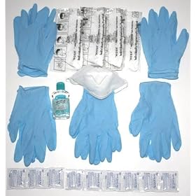 H1N1, Swine Flu, Pandemic Flu Preparedness Kit w/ N95 Respirator Masks & Nitrile Gloves. !!!! VALUE PACK DOUBLE QUANTITY !!!!