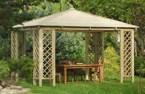 Pavillon Rimini avec toit en boiserie (3.0x3.0m)