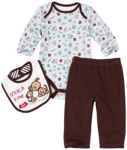 Babyworks Baby-Boys Newborn Puppy Creeper Bib And Pant Set, Blue, 0-3 Months Babyworks Baby-Boys Newborn Puppy Creeper Bib And Pant Set, Blue, 0-3 Months