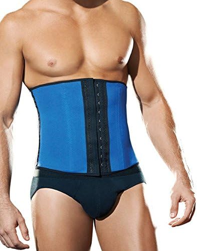 Fierce Honey Men's Neoprene Shapewear Waist and Abdominal Girdle, Sky Blue, Small