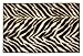 Park B. Smith Zebra Printed, Carved Acrylic 20 by 30 Rug, Natural/Coffee Bean