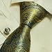 Gold Florals designer mens ties bronze pattern holiday gifts fashion silk necktie set A2079