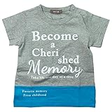 《H28年夏物》 nico hrat(ニコフラート) 製品洗い加工済み 天竺アンカー半袖Tシャツ 95cm/MG NO.B-260138