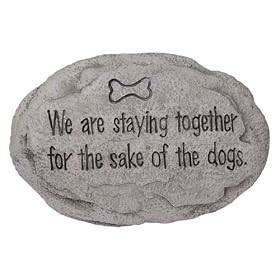 Staying together for the dogs Garden Stone from Dog Accessories