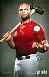 Got Milk? Albert Pujols w/ Sledge Hammer: MLB: Great Original Photo Print Ad!