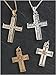 Club Pack of 32 Inspirational Jewlery Crystal Cross Pendant Necklaces 1"