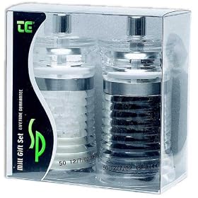 T&G Mini Ice Breaker Pepper and Salt Mill Gift Set, Acrylic, 100 mm