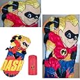 DISNEY DASH THE INCREDIBLES SLEEPING BAG SLUMBER BAG with Carrying Tote Zippered 72" L Boys Great for Sleepovers