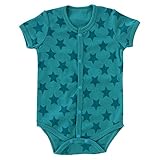 (チャックル) chuckle 星柄半袖前開きロンパース ブルー 60cm P2117-60-31