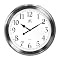 Faux Brushed Nickel Clock