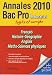 Bac Pro industriel : Annales 2010