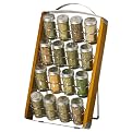 Kamenstein 16-Jar 3-in-1 Spice Rack - Black/Stainless