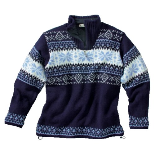 O.C.K. Norwegerpullover Frauen, navy/hellblau