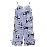 Girls' Nick & Nora Panda Pajama Set - Purple