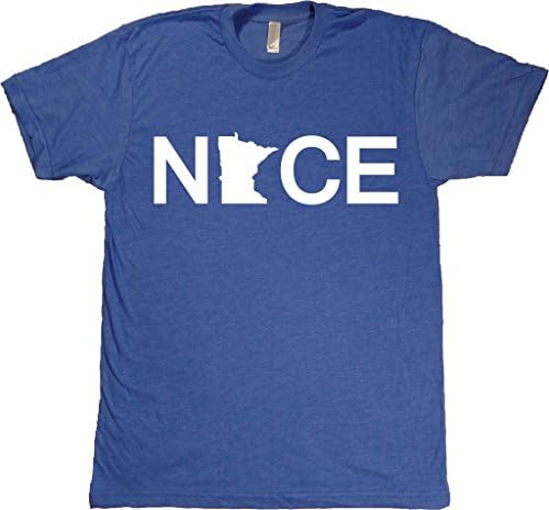 Minnesota Nice T-shirt By Minnesota Awesome Large Heather Blue