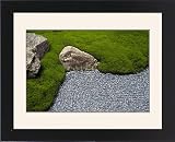 Framed Prints of Carefully manicured moss highlights a rock garden at Sanzenin Temple in Ohara, from Robert Harding