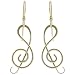 14K Goldfill Treble Clef Earrings (Hand-crafted)