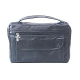 Embassy Embossed Genuine Leather Book or Bible Cover - Black
