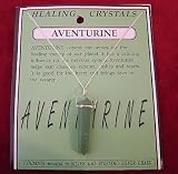 Click for more about Aventurine Healing Crystal Pendant on Silver Chain - from Spiritual Gifts - Usually dispatched within 2 working days. - .
