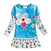 VIKITA Girls Cotton Flower Long Sleeve Casual Dress F5061BLUE 5-6 Years