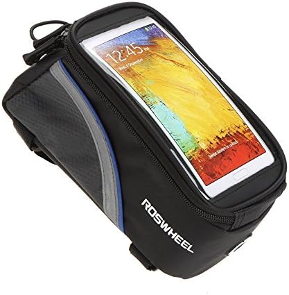 Gesanflower Roswheel Bicycle Cycling Frame Pannier Front Tube Bag Pouch for 5.5'' Touch Screen Cellphones (Blue)