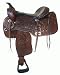 DOUBLE T Close Contact Floral Tooled Western Pleasure Saddle