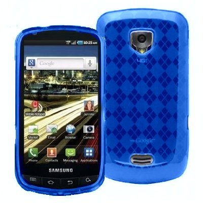 CruzerLite Blue Argyle Flexible TPU Skin Cover Phone Case for Samsung Droid Charge 4G LTE SCH-i510 (Verizon) [CruzerLite Retail Packaging]