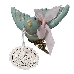 Nicol Sayre Retro Clip On Bluebird Christmas Ornament