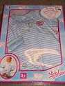 Zapf Creation Baby Annabell Outfit - Blue & White Striped Romper with Stork Graphic