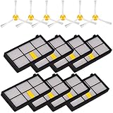 I-clean 3 Armed Side Brush and HEPA Filter Replacementfor iRobot Roomba 800 Series 870 880 Vacuum Cleaners (set 3)