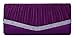 Chicastic Pleated Satin Wedding Evening Bridal Clutch Purse With Rhinestones