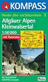  : Kompass Karten, Allg&auml;uer Alpen, Kleinwalsertal: Wander-, Rad- und Skitourenkarte. Mit Panorama