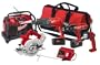 Milwaukee 0923-25 18-Volt Cordless 4-Tool Combo Kit, includes 1/2-Inch Lok-Tor Hammer Drill, "The Hatchet" Sawzall, Circular Saw, Radio, and Worklight
