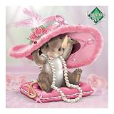 Charming Tails Collectible Hats Off To A Cure Breast Cancer Awareness Figurine