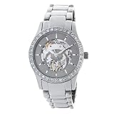 AK Anne Klein Ladies Silver-Tone Crystal Accented Automatic Watch #108509GYSV by AK Anne Klein