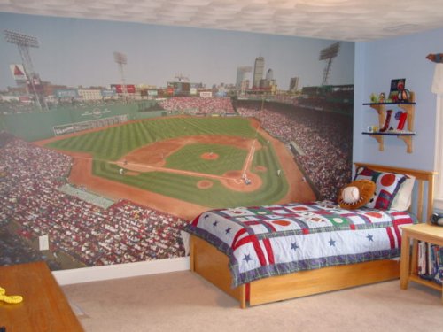Boston Red Sox Fenway Park Wallpaper from Sky Box Sport Scenes MLB Ballpark Photomurals4 ft high x 6 ft long Mural