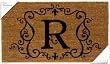 Monogram Coir Doormat Insert - R Monogram Coir Doormat Insert - R