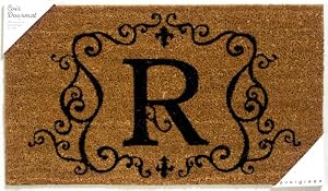 Monogram Coir Doormat Insert - R