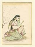 Decorative Painting Miniatures Art Drawings with Water Color on Paper 5.75 x 8 inches