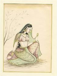 Decorative Painting Miniatures Art Drawings with Water Color on Paper 5.75 x 8 inches