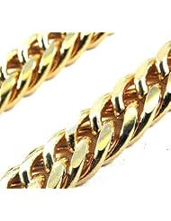 Tendenze Italy Double Curb Chain Necklace, Gold Plated, 7.5mm, Directly From The Italian Factory