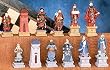 DELUXE HAND PAINTED CHESS SET: ROMANCE OF THE THREE KINGDOMS CHESSMEN - PERFECT COLLECTORS OR GIFT SET! + CHESSBOARD.
