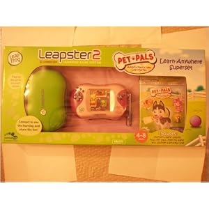 LeapFrog Leapster2 PINK Learning Game System Superset - BONUS Case and Pet Pals Game by
