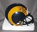 Marshall Faulk St Louis Rams NFL Hand Signed Mini Throwback Football Helmet with SB XXXIV Inscription